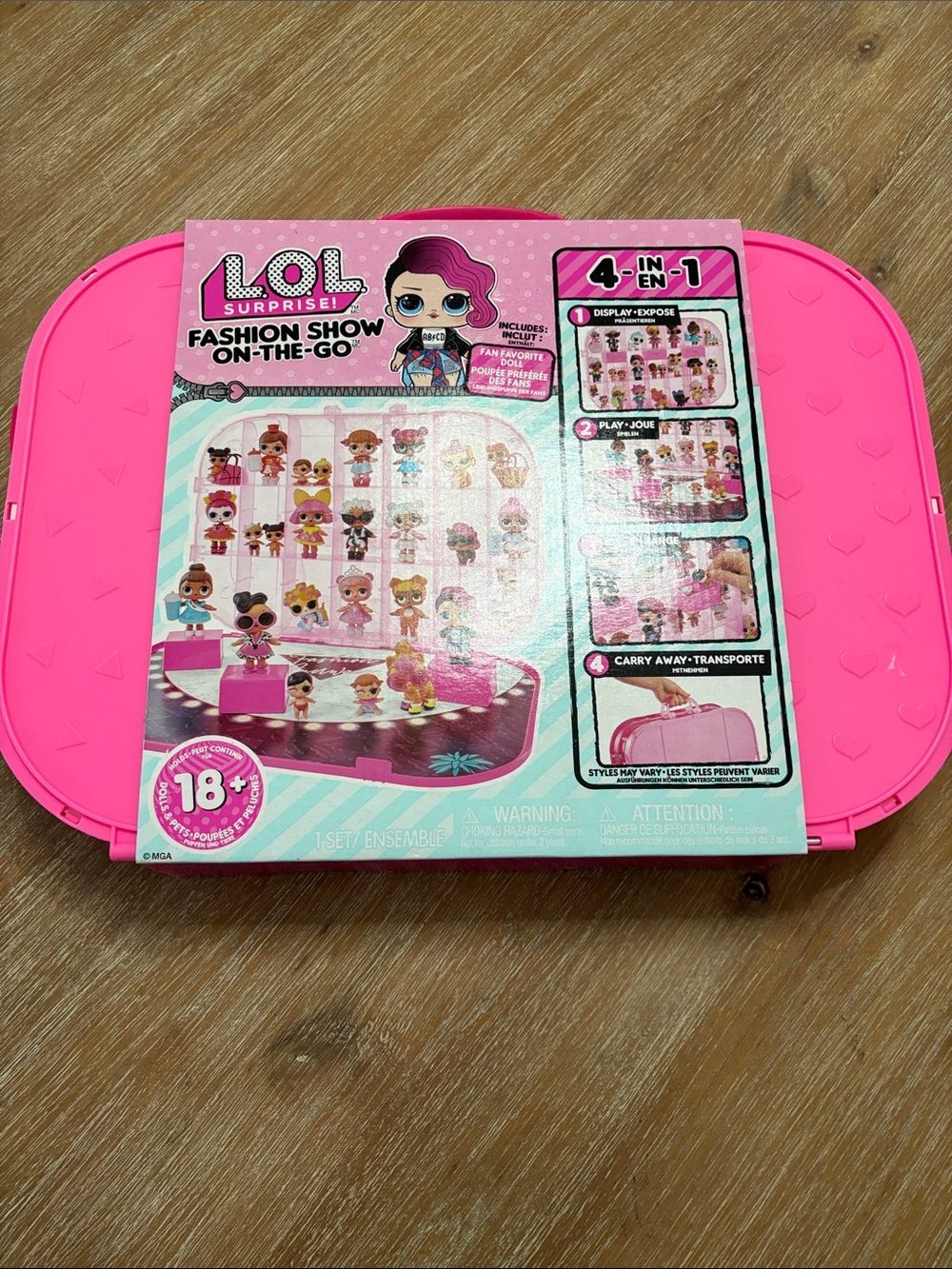 New In Box L.O.L. Surprise! Fashion Show On-The-Go Carry Case - Hot Pink